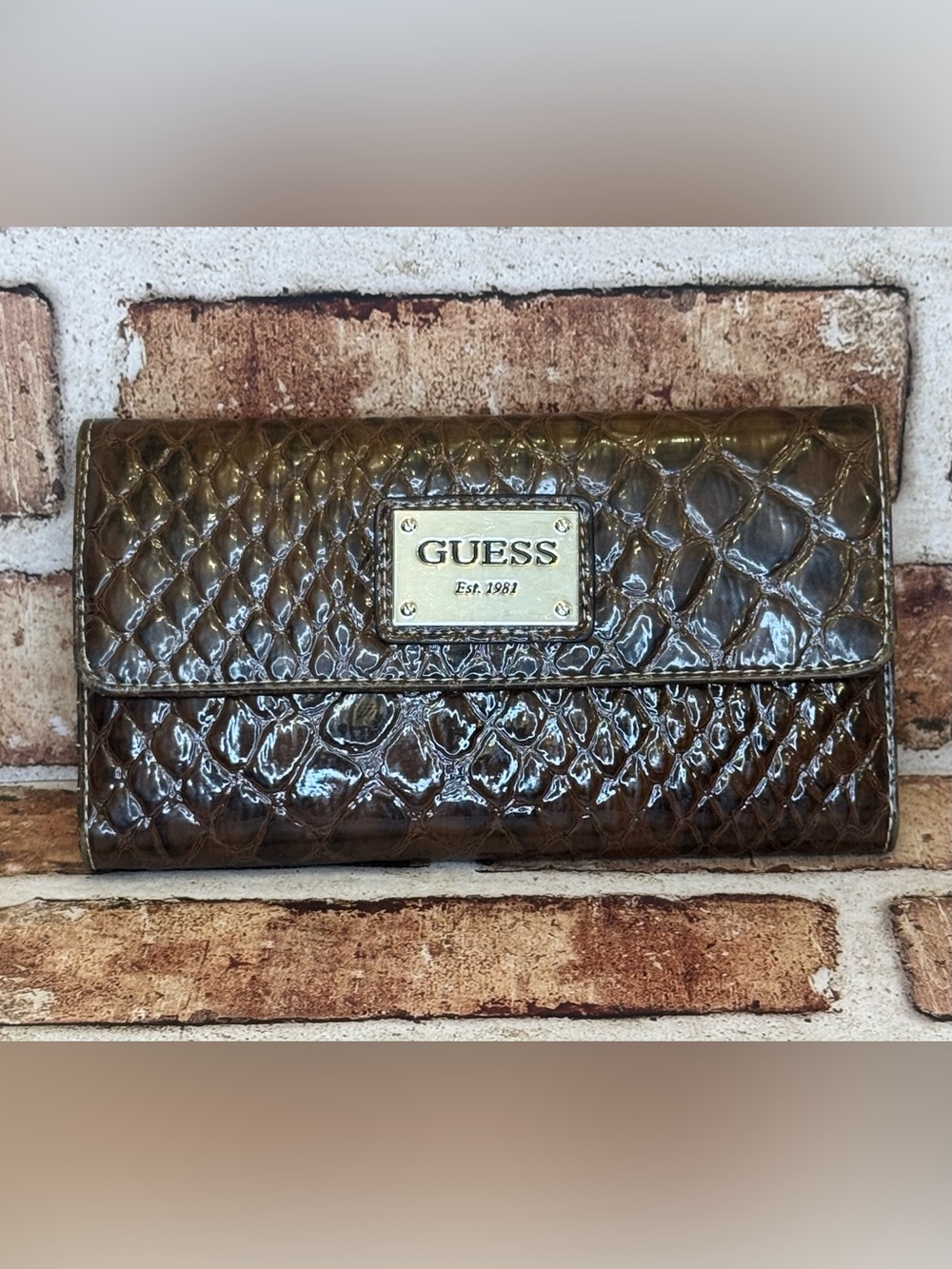 Vintage Guess Est 1981 Continental Tri-Fold Wallet